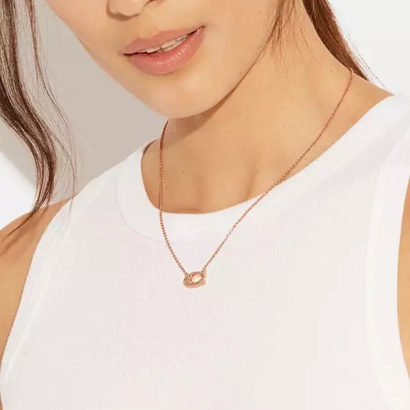 Coach Pave Signature Necklace - Picture 3 of 8